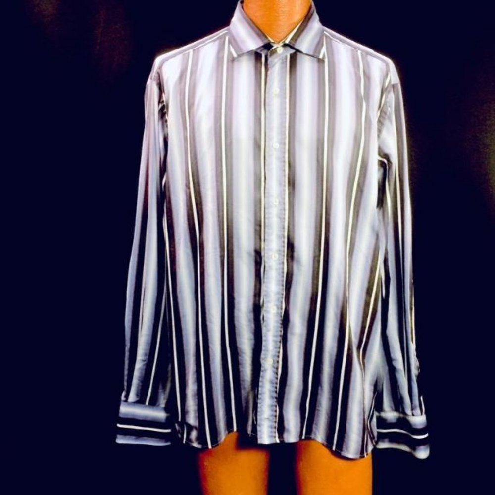 Etro Milano Men's Striped Long Sleeve Shirt